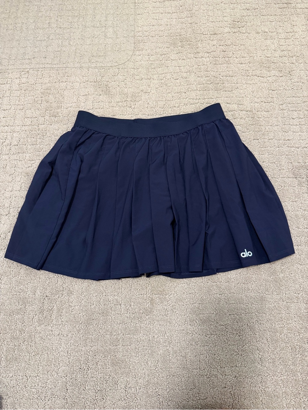 ALO Yoga Navy Pleated Athletic Skort